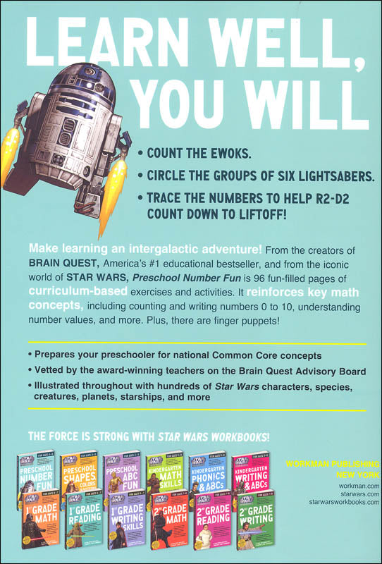 Preschool Number Fun Workbook, Star Wars