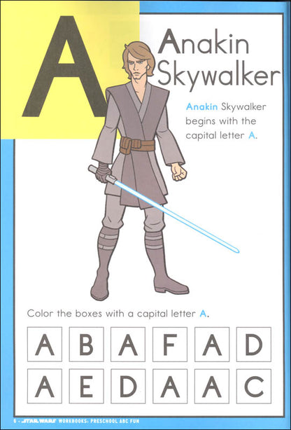 Preschool ABC Fun Workbook, Star Wars