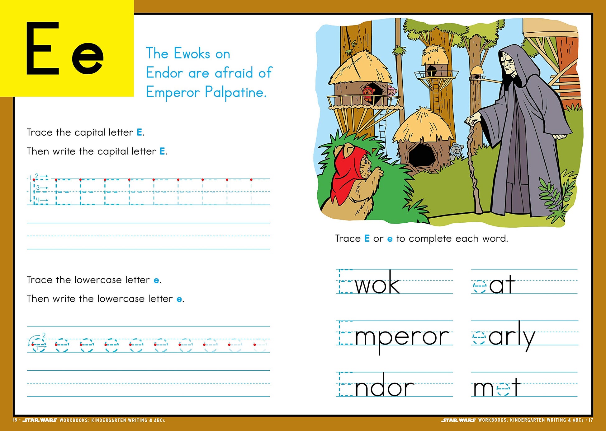 Kindergarten Writing & ABCs Workbook, Star Wars