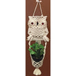 Design Works/Zenbroidery Macramé Wall Hanging Kit, Owl Planter- 8"x24"