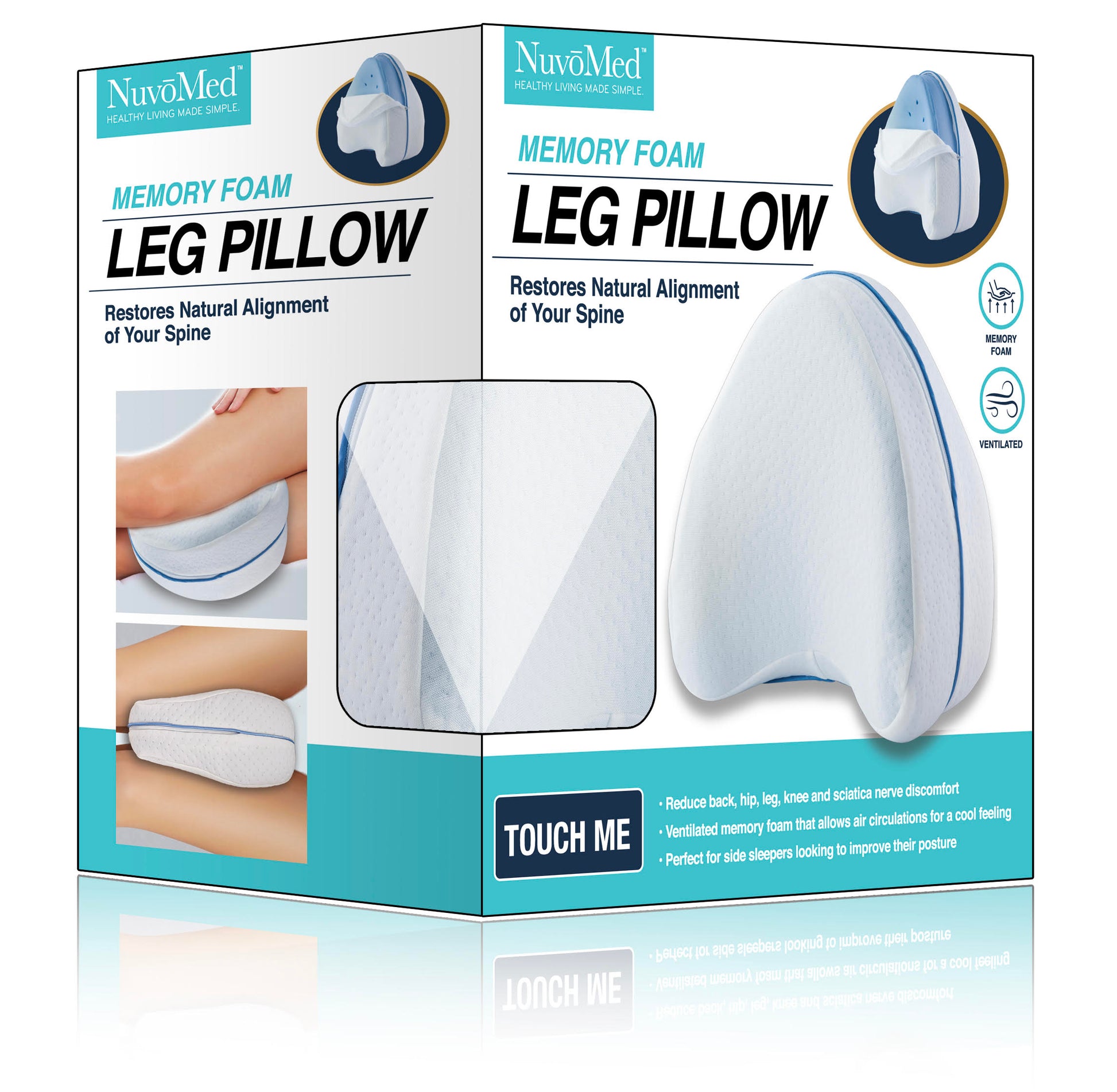 NuvoMed Memory Foam Leg Pillow