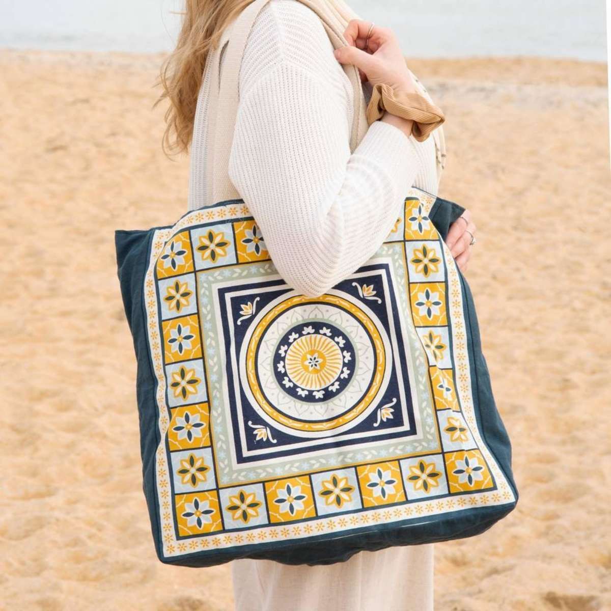 Kasbah Bag, Blue/Multicolour- 130x160cm