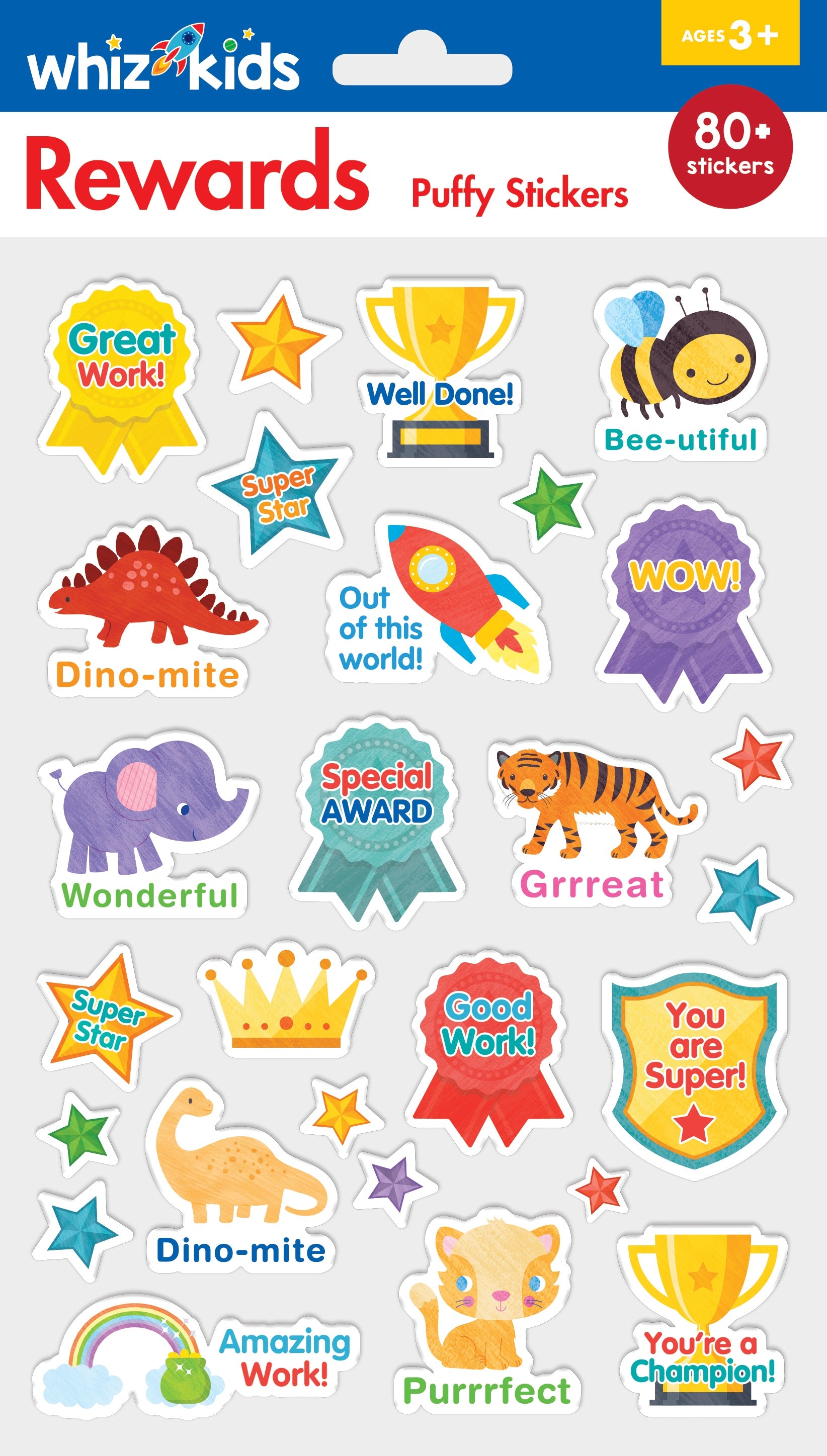 Whiz Kids Puffy Stickers  Rewards