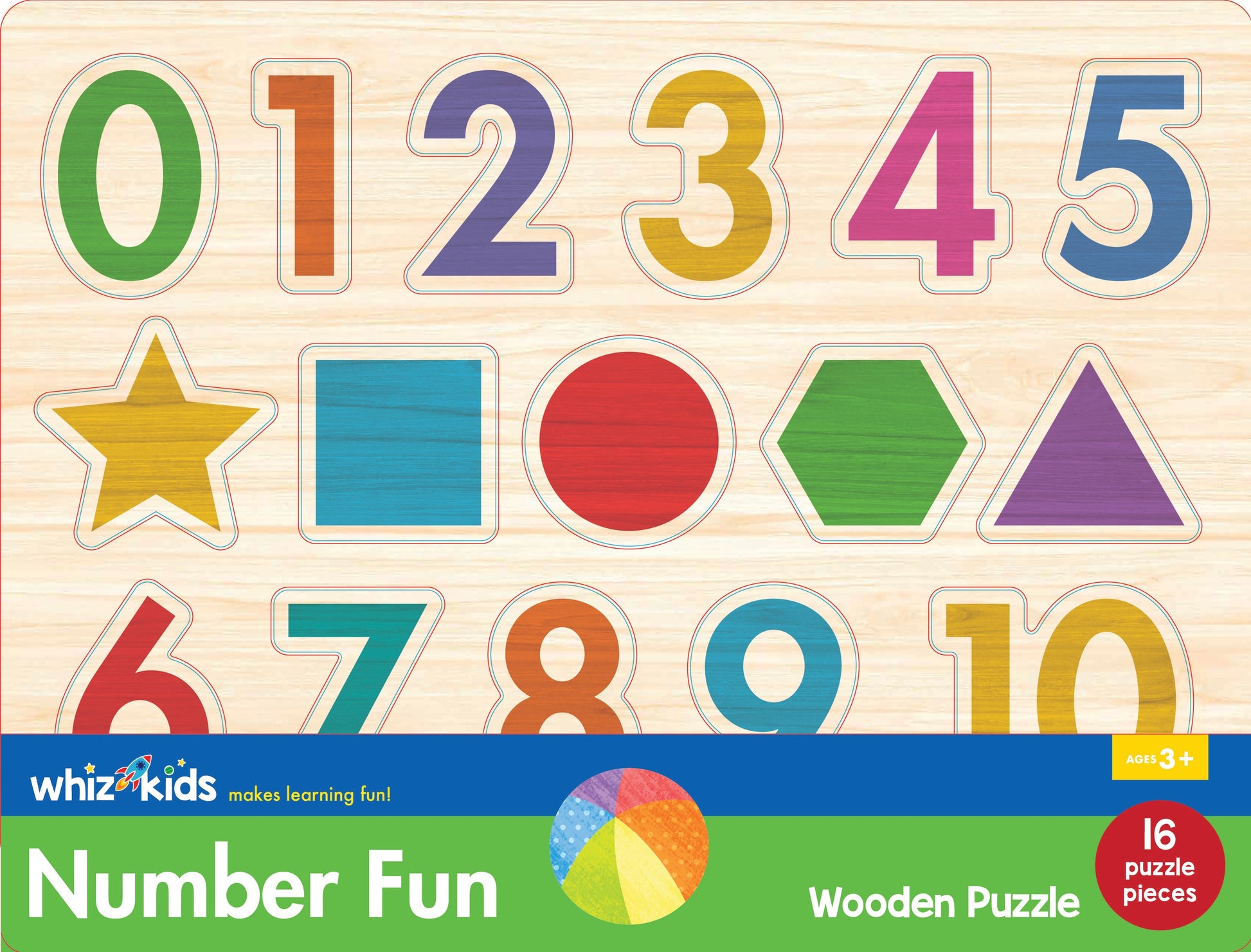 Whiz Kids Number Fun Wooden Puzzle