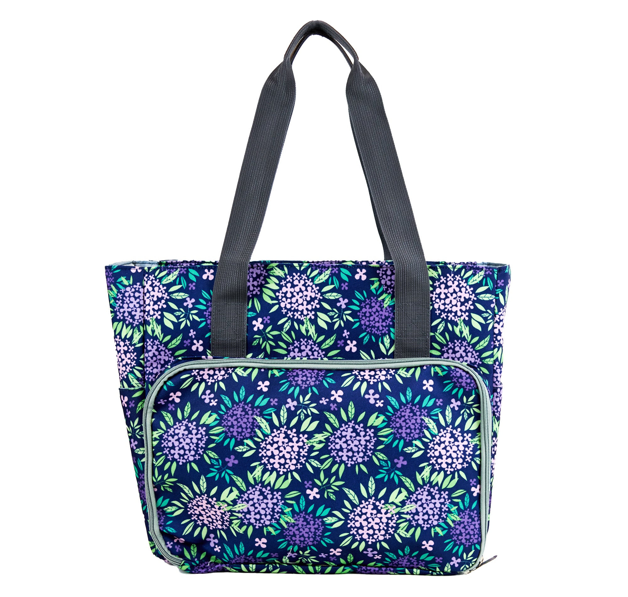 Knitting Storage Bag Ultimate, Purple Floral- 38x18x32cm – Lincraft