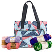 Knitting Storage Bag Ultimate, Patch Work- 38x18x32cm