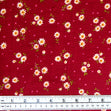 Printed Corduroy Fabric, Maroon Daisy- 114cm Width