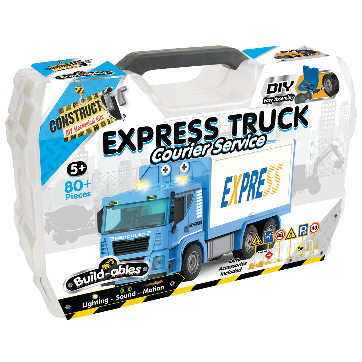 Construct It, Buildables Plus Express Truck Courier Service- 80pcs