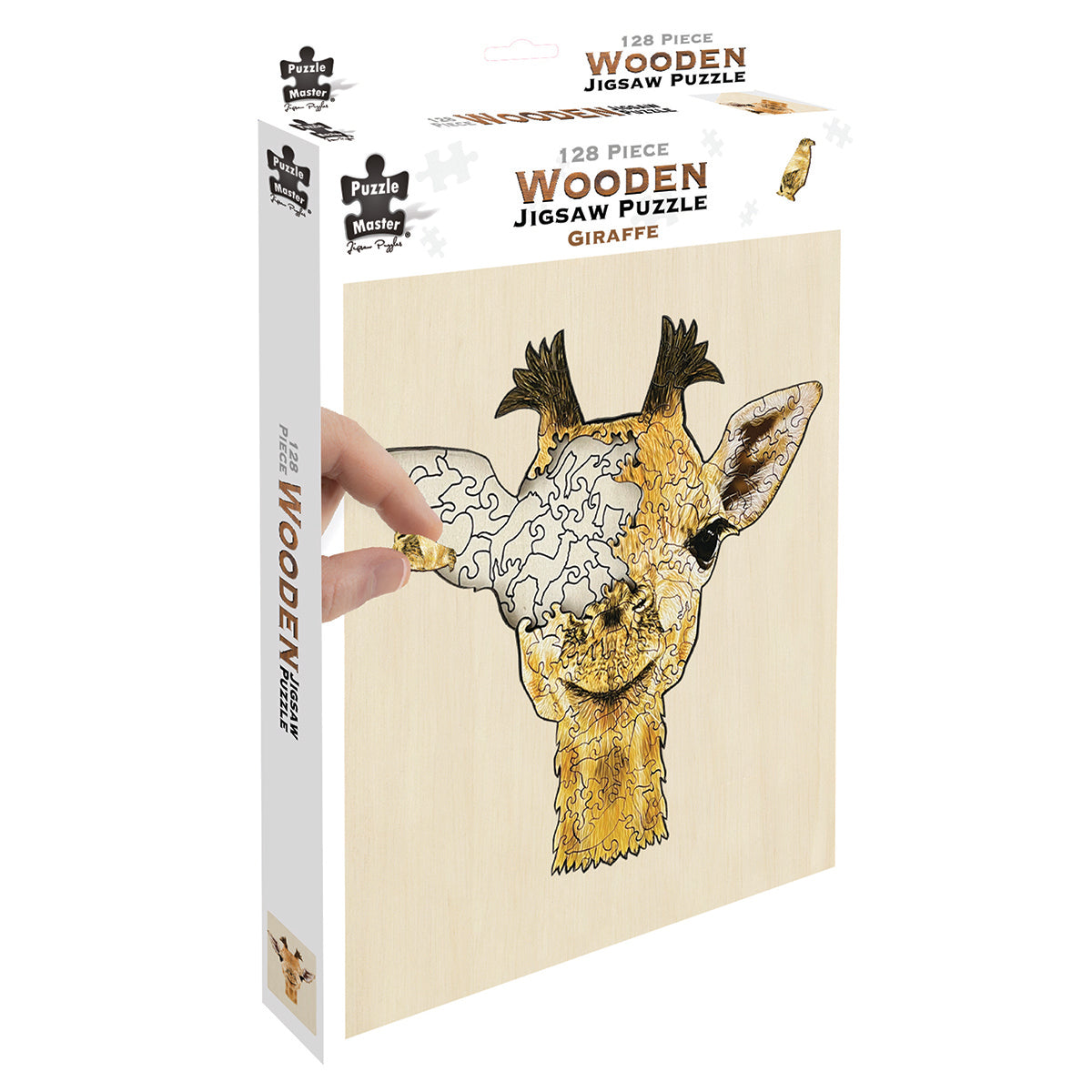 Puzzle Master Wooden Jigsaw Puzzle, Giraffe- 128pc