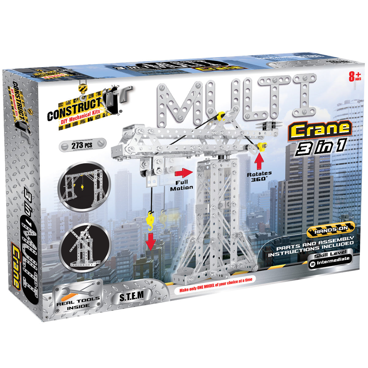 Construct It, Multi Crane 3 In 1- 273pc