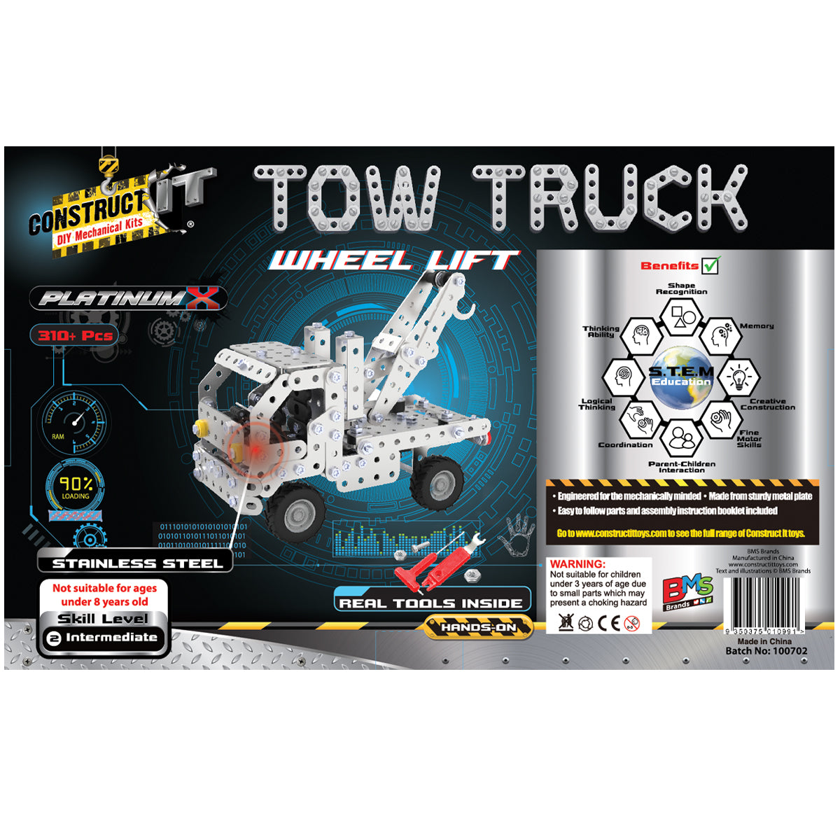 Construct It, Platinum Tow Truck Wheel Lift- 310pc