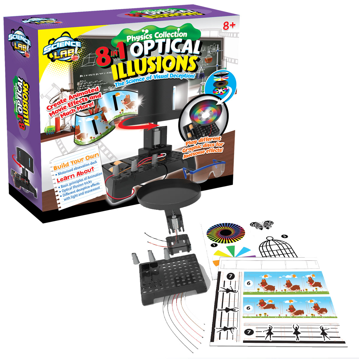 Science Lab, 8 in 1 Optical Illusions Kit