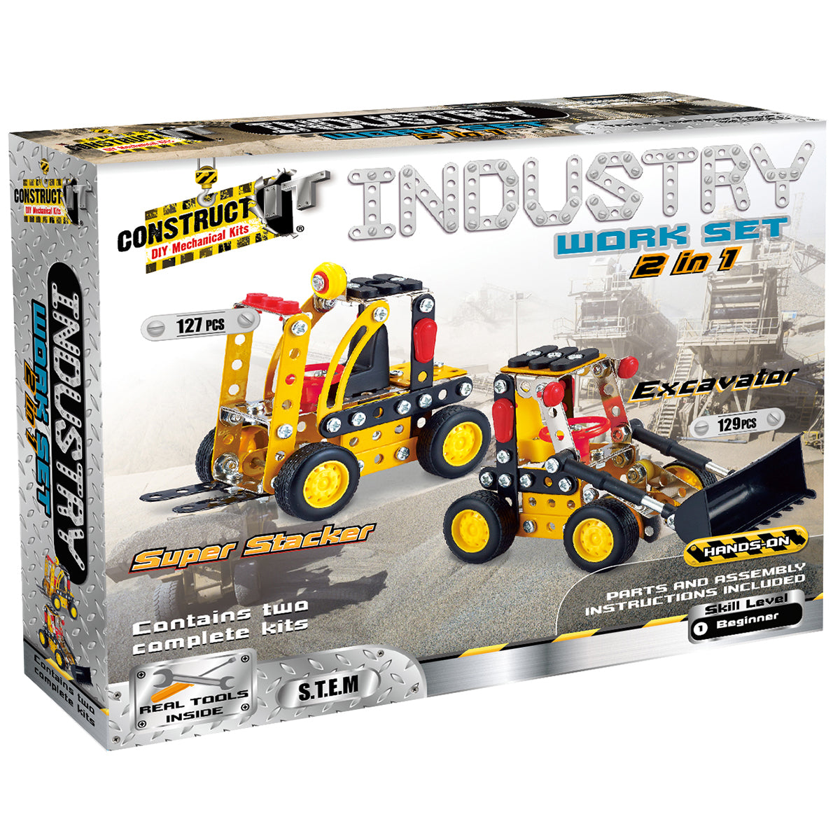 Construct It, 2-In-1 Industry Work Set- 127pc