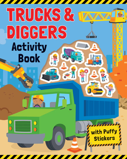 Puffy Sticker Book, Trucks & Diggers