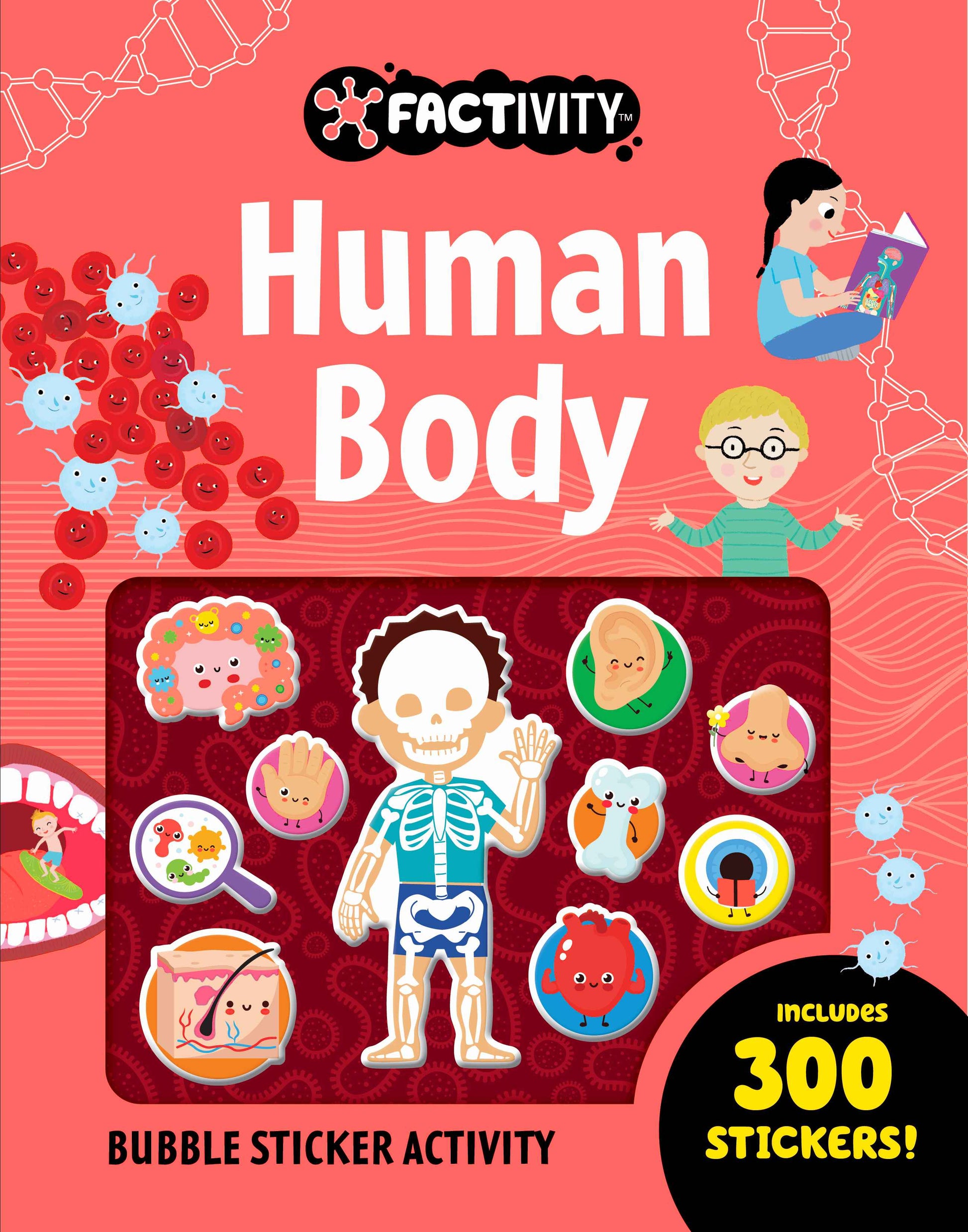 Factivity Bubble Sticker Activity Vol. 2, Human Body