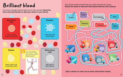 Factivity Bubble Sticker Activity Vol. 2, Human Body