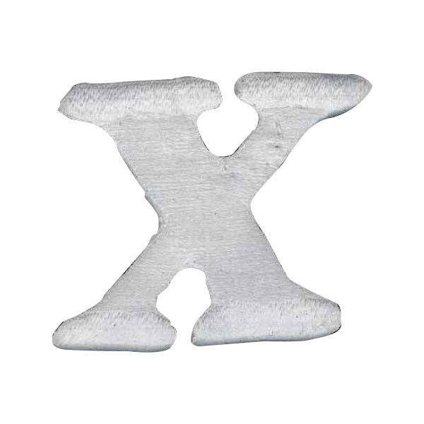 Sullivans Motif Iron On Letter X, White- 20 mm