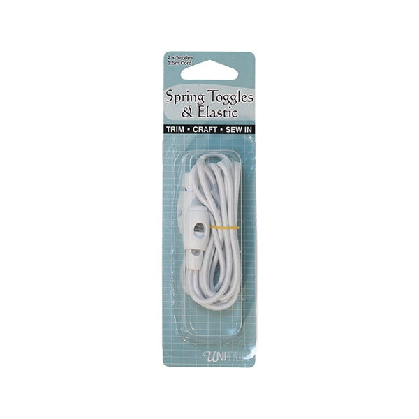 Unitrim Springs Toggles & Elastic, White- 5m