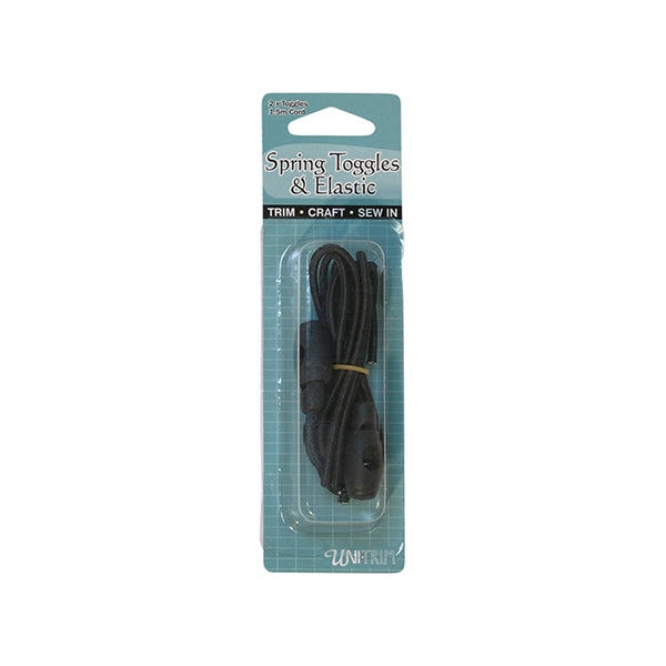 Unitrim Springs Toggles & Elastic, Black- 5m