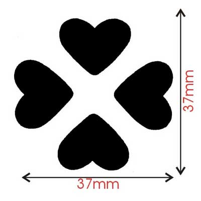 Sullivans Craft Punch, 4 Heart- 37mm