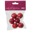 Arbee Wood Beads, Round 25mm Red- 6pc