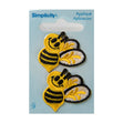 Simplicity Sew On Appliques, Bumblebees- 2pc