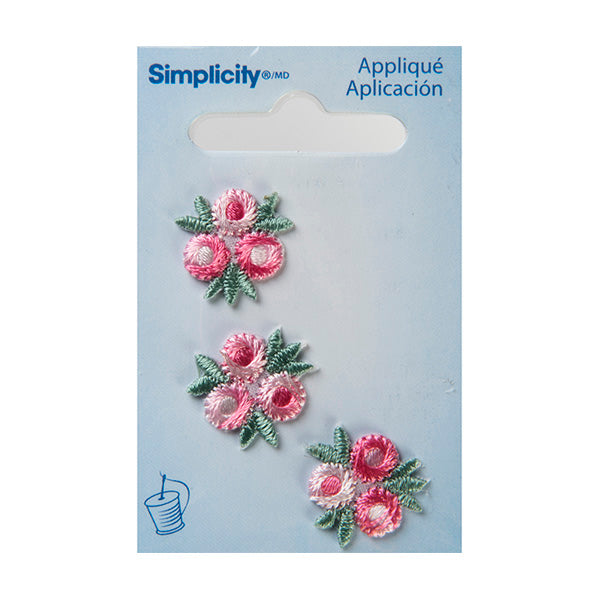 Simplicity Sew On Applique, Mini Floral Cluster- 3pc