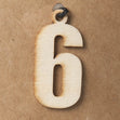 6 Small Plywood Number- 3.5cm
