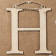 H Large Plywood Letter- 8cm