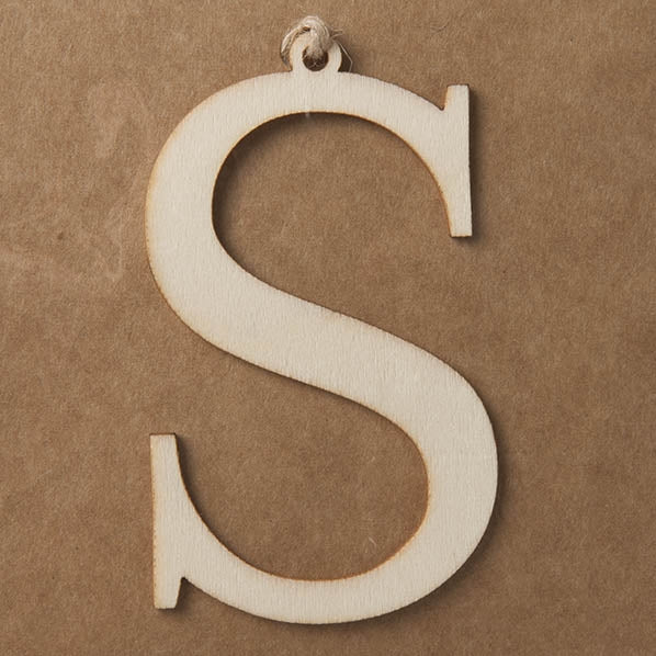 S Large Plywood Letter- 8cm