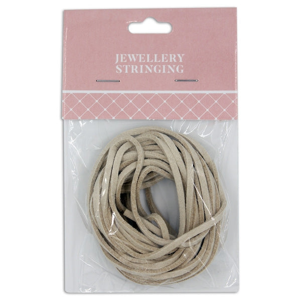 2mm Suede Thonging, Beige- 4m- Sullivans