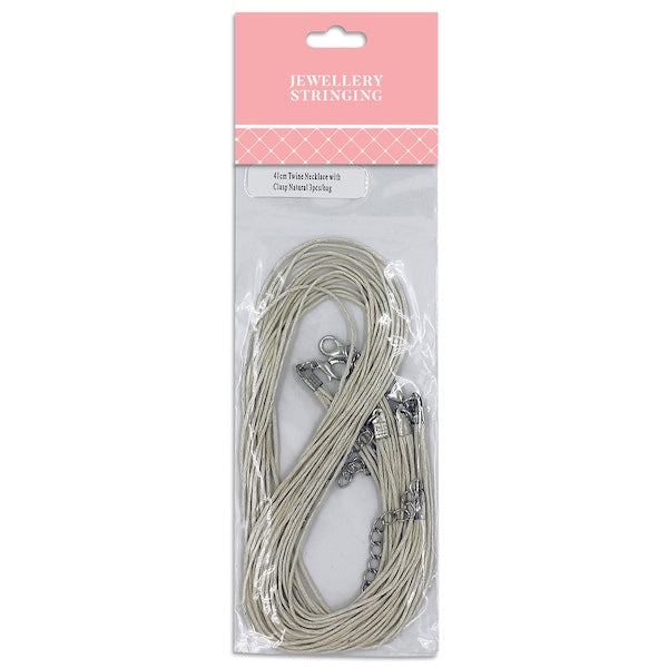 41cm Twine Necklace, Natural- 3pc- Sullivans