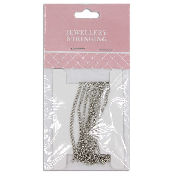 3x2mm Mini Twisted Oval Link Chain, Dark Silver- 1m- Sullivans