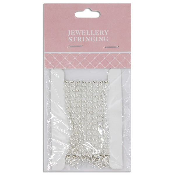 5x3mm Small Twisted Oval Link Chain, Bright Silver- 1m- Sullivans