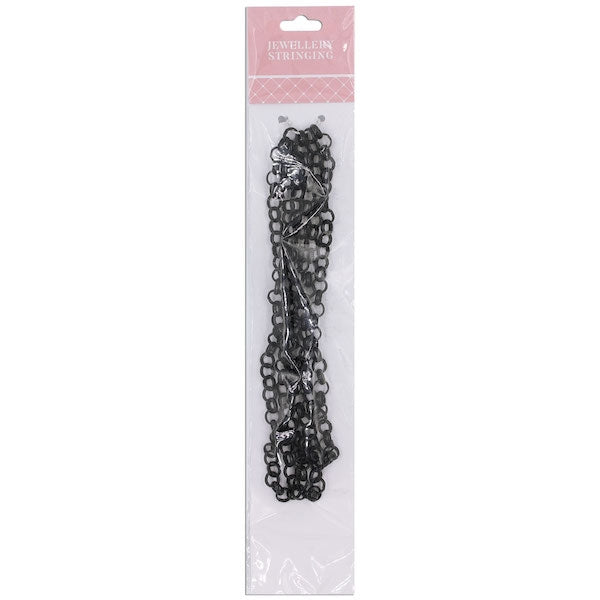 1m Thick Round Link Chain, Black- Sullivans