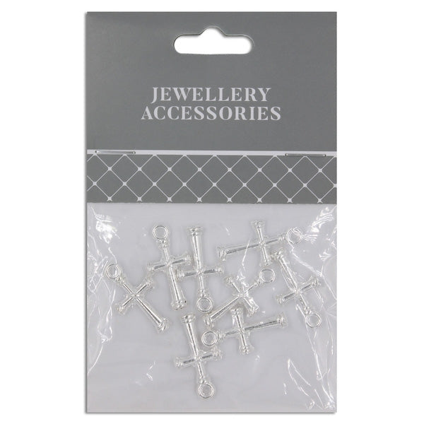 21mm Cross Style Charm, 8pc- Sullivans