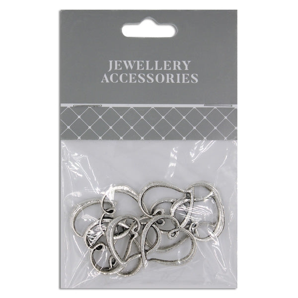 Double Heart Charm, 5pc- Sullivans