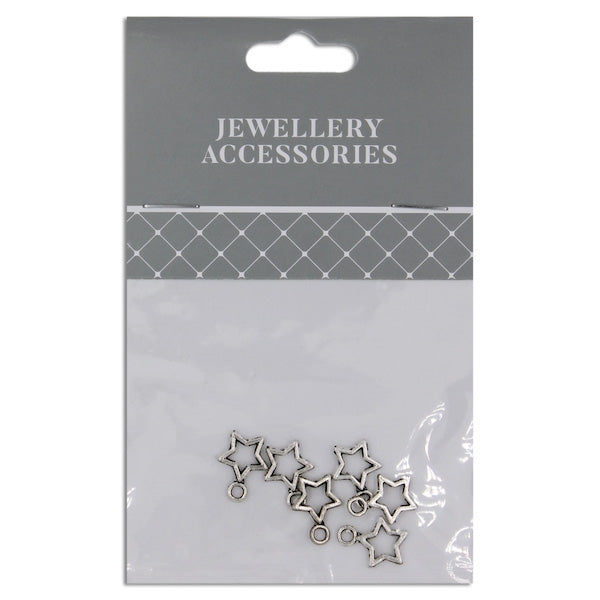 10x12mm Star Charm, 6pc- Sullivans