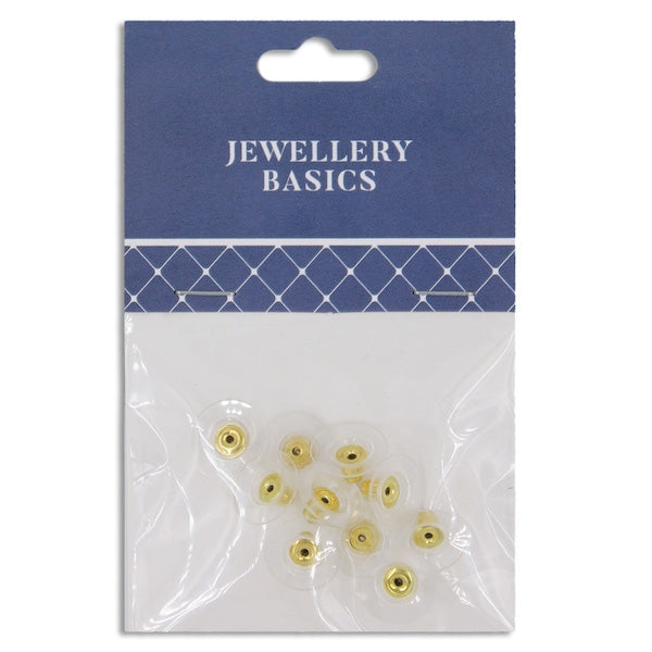 15mm Earring Stud, Gold- 10pc- Sullivans