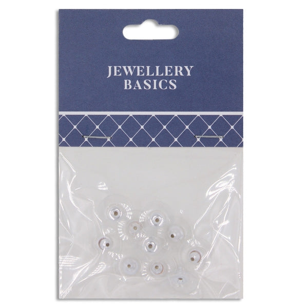 15mm Earring Stud, Silver- 10pc- Sullivans