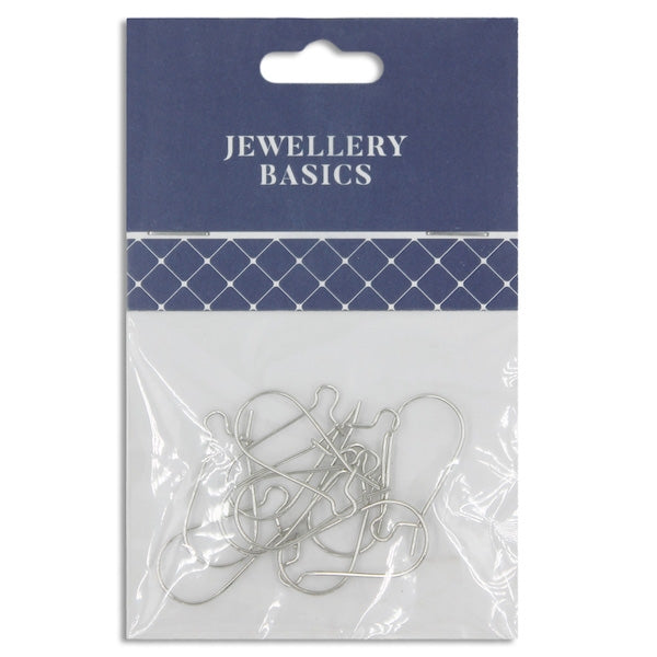 35mm Earring Loops, Silver- 10pc- Sullivans