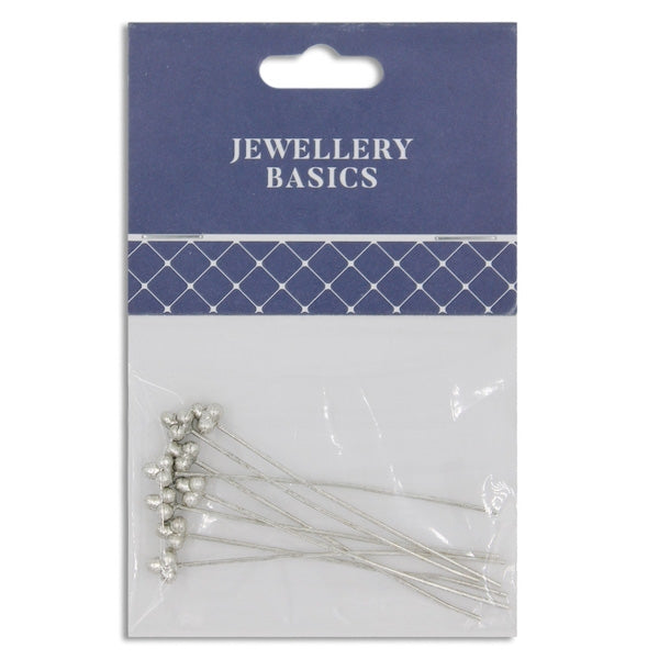 55mm Head Pin Decorative Style 4, Dark Silver- 8pc- Sullivans