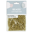 3.6mm Glass Seed Beads, Metallic Gold- 25g- Sullivans
