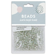 3.6mm Glass Seed Beads, White AB- 25g- Sullivans