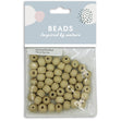 8mm Wooden Round Beads, Natural- 50pc- Sullivans