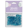 6-10mm Glass Crackle Mix Beads, Turquoise- 38pc- Sullivans