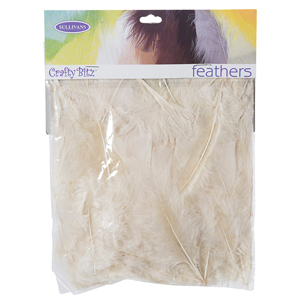 Turkey Feathers, Cream- 10g