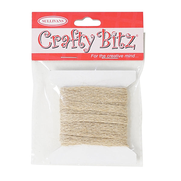 Crafty Bitz Jute Rope, Natural- 2m x 5mm