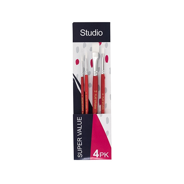 Sullivans Super Value Paintbrush, Assorted- 4pk