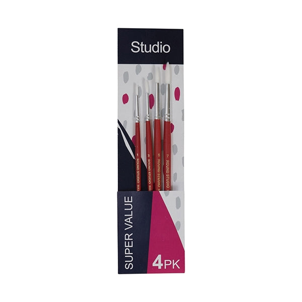 Sullivans Super Value Round Paintbrush, Size 1,5,7,3- 4pk